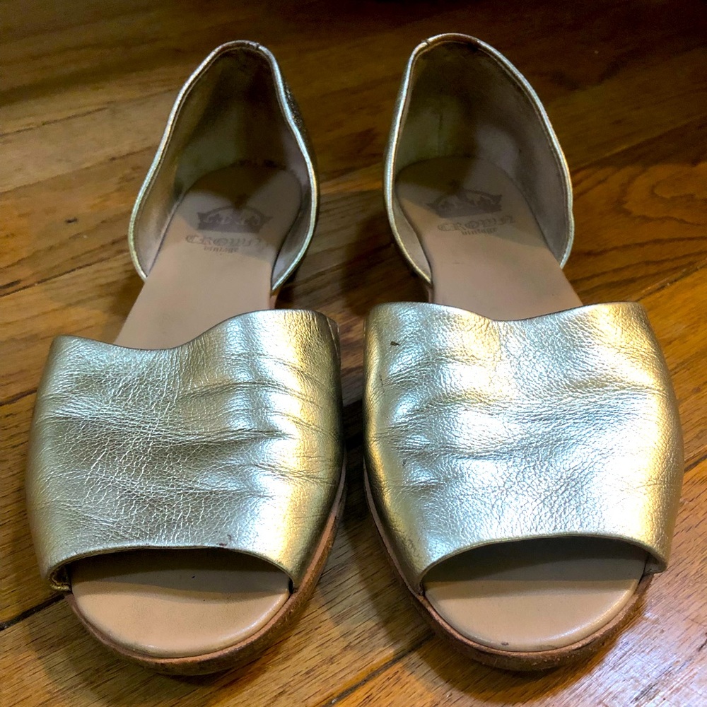 Gold Crown Vintage Sandals